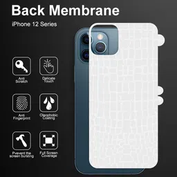 HUMALIEN Back Screen Guard for Apple iPhone 13, Unbreakable Matte Membrane Back & Sides Protector TPU Film Screen Guard image 3