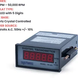 systems tech HTM 890 Photo Contact + TM 801 Digital Panel Mount Tachometer Digital Multimeter image 3