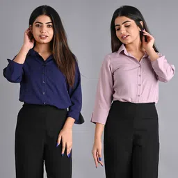 gm sara Women Regular Fit Solid Spread Collar Casual Shirt-picture-27
