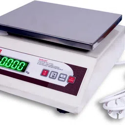 ShopGlobal Elite Series 30Kg MS Counter Rechargeable Weight Scale with Stainless Steel Top Weighing Scale image 1
