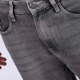 the indian garage co. Men Regular Mid Rise Grey Jeans image 4