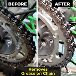 mikanix Combo Of Chain Lubricant + Chain Cleaner + Bike & Car Polish + Rust Cleaner With Cleaning Brush & Microfiber Cloth | Cleans | Shines & Protects Chain Oil image 3