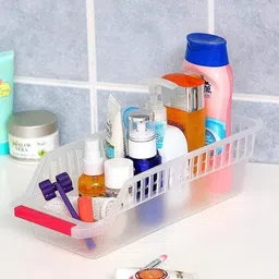 inditradition Plastic Plastic Fridge Organizer Bins - 2 pieces, Transparent Storage Basket image 3