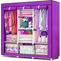 Wardrobe Storage Organizer Multipurpose for Home, Cloth, Shoes & Decoration PVC Collapsible Wardrobe-image-69
