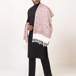 Pashgiri Poly Wool Floral Print Men Shawl image 2