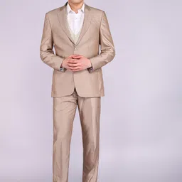 raymond Men 3PC SB 2BTN C&S CLR NOTCH LPL WT WC-CONT Solid Suit-picture-11