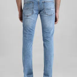 mufti Men Slim Mid Rise Light Blue Jeans image 2