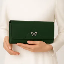 reshu Casual Green Clutch-picture-43
