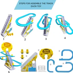 kuddlekart Ducks Climbing Toys,Electric Ducks Track Game Set,Roller Coaster Toy with Music image 3