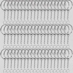ashani creations Metal Split Keychain Ring Parts - 25mm with 26mm Chains and Open (Pack of 50) Key Chain-picture-13