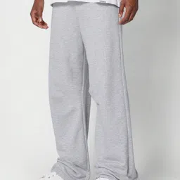dockstreet Men Solid Grey Track Pants image 3