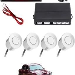 msnp White Waterproof Parking Sesnor With Led Display For Vehicle-20 Universal White 4pcs Reverse Parking Safety Sensor For Car-20 Parking Sensor-picture-10