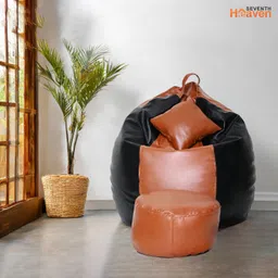 seventh heaven 4XL Pouffe Bean Bag Cover(Without Beans) image 2