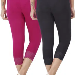 befli Capri Leggings Women Pink, Grey Capri image 2