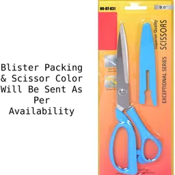 sazic Scissor for Fabric, Paper, Office, Tailoring & School Use With Protective Cover Scissors-picture-35