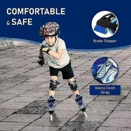 premio coppex Adjustable Inline Roller Skates | LED Wheels, Unisex + [Free Police Car] In-line Skates - Size 6-9 UK image 4
