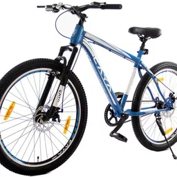 caya Fueled 26" Metallic Misano Blue Dual Disc, Double Wall Alloy Rims, Front Shocker 26 T (inch) BMX Cycle image 4
