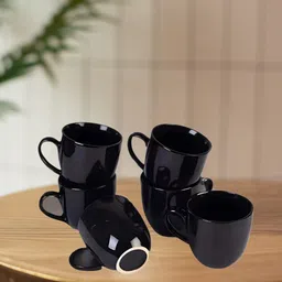Pack of 6 Ceramic Tea Cups Set of 6 | Coffee Mugs for daily use in Home Office-image-32