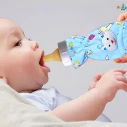 chinmay kids Soft Baby Feeding Bottle Cover | Pouch Closure 240ml | Nursery Print (Pack of 6) image 3