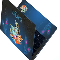 Anweshas Full Body UV Laptop Skin for 15.6 inches - UV_Shree Krishna Cow Night Stars Premium Stretched Vinyl, UV Inks Laptop Decal 15.6-picture-36