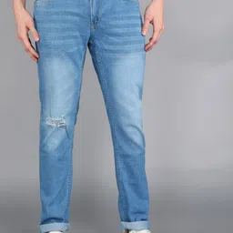 metronaut Men Slim Mid Rise Light Blue Jeans-picture-19