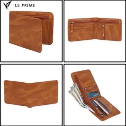 fabacle Men Trendy, Casual Brown, Tan Artificial Leather Wallet image 4
