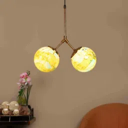eliante by jainsons lights Miami Gold Iron Hanging Light image 1