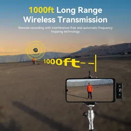 acesquare Dual Wireless Mic with Noise Reduction for Audio Recording, Vloging, ASMR, Reels Microphone image 4