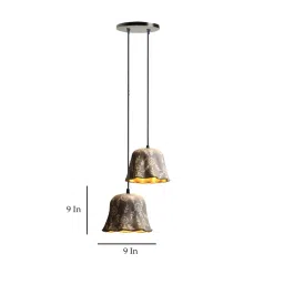 Ansel Grey Terracotta Cluster Hanging Light by Radhika Dahlan image 4