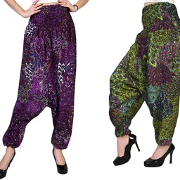 letz dezine Printed Rayon Women Harem Pants-picture-11