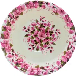 laserbot Melamine Serving Bowl PINK FLOWER Melamine Serving Bowls with Servers for Salad,Fruit,Vegetables BOWL image 2