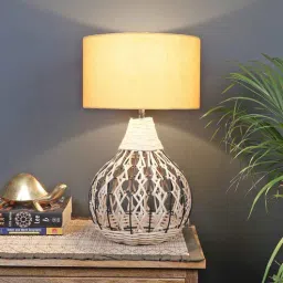 sapphire Fabric Bambo/Rope Table Lamp With Shade-picture-23