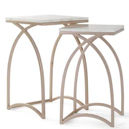 claymint Brisbane Nest Of Tables In Rose Gold Finish image 5