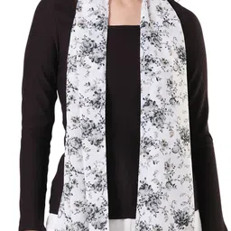 sahil fashion Floral Print Georgette Women Multicolor Fancy Scarf image 3