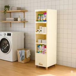 maxtid Plastic 5 Layer White Plastic Storage Drawer Cabinet for Living Room Storage Basket-picture-41