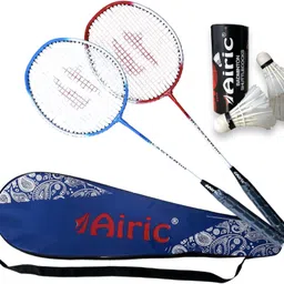 airic Isometric Blaster Staunch with 3 Feather Shuttles and Cover Badminton Kit-picture-22