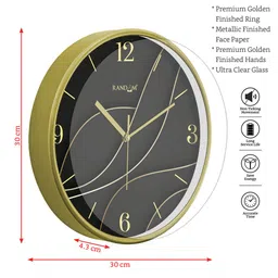 random 12 Inches Black Round Wall Clock image 2