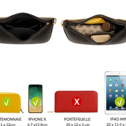 ghuchadu Black Women Hobo Premium PU Hobo Shoulder Bag for Women with Chain Strap image 5