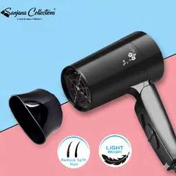 Sanjana Collections 1800 Watts Foldable Hair Dryer With Cool Shot Button & 3 Heat/Speed Settings Hair Dryer image 2