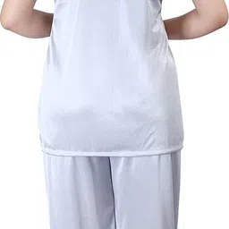 clothus Women Night Suit Set Grey Solid image 2