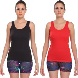 selfcare Women Black, Red Tank Top/Vest-picture-14