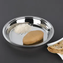 sumeet Heavy Stainless Steel Parat (2.8Ltr, 34Cm), Silver Paraat image 2