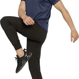 missille Men Solid Round Neck Polyester Navy Blue T-Shirt image 5