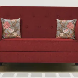trevi furniture Bali Fabric 2 Seater Sofa in Red Colour image 1