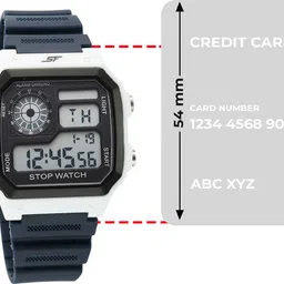 sonata SF Hexa Digital Dark Blue Polyurethane Strap Digital Watch - For Boys & Girls NT77123PP02 image 4