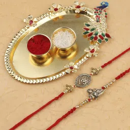 Designer NM-1064-3027-3032 Mauli Thread Rakhi Set-image-21