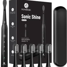 HOMEBASIC Sonic Shine 6 Dupont Brush Heads, 3 Modes, USB-C, IPX7 Waterproof Electric Toothbrush-picture-11