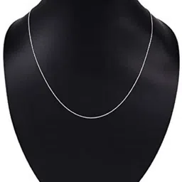 akshat sapphire Sterling Silver (92.5% purity) God Krishna Chain Pendant (Pendant with Snake Chain) for Men & Women Pure Silver Lord Krishna Chain Locket for Good Health & Wealth Sterling Silver Locket Set image 2