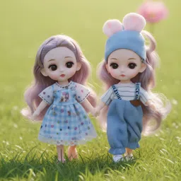 Cute & Stylish Mini Fashion Doll Set of 2 movable joints-image-21