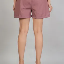 venitywave Pack of 2 Solid Women Black, Pink Casual Shorts image 2